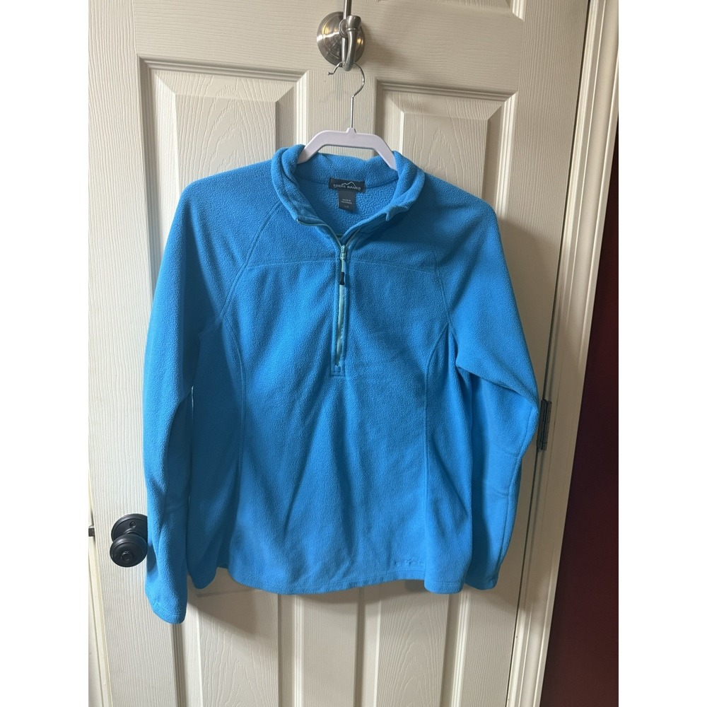 Eddie Bauer Women's Fleece Quarter Zip Pullover Blue Size‎ Large - Picture 2 of 8